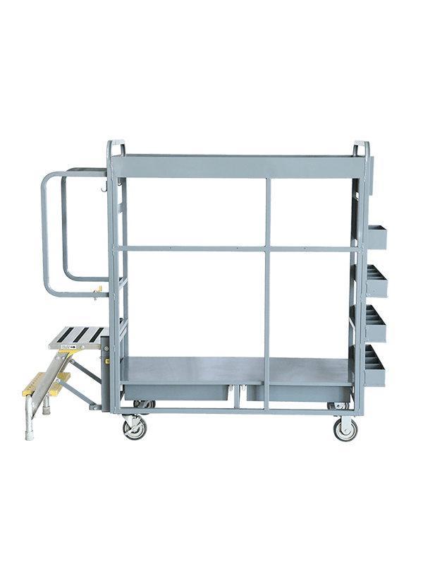 Module op de tweede verdieping met aluminium laddertrolley</a>